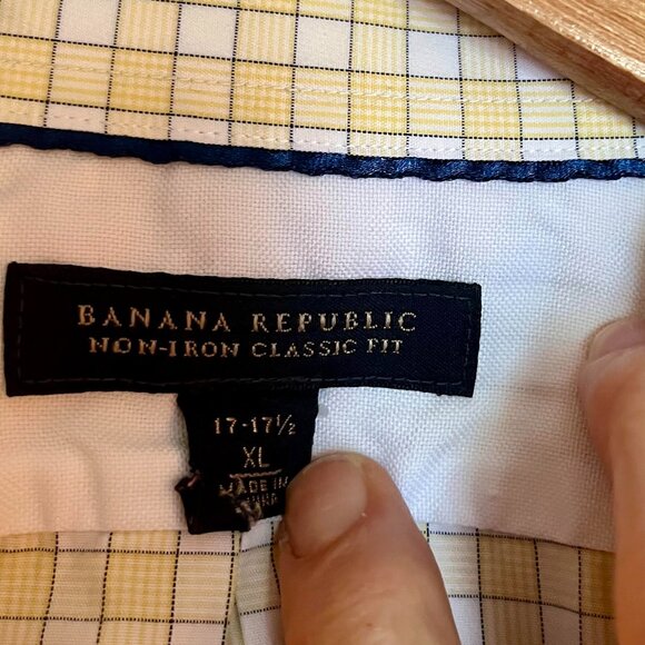Men's Banana Republic No Iron Classic Fit 100% Cotton Shirt Size XL - Picture 3 of 4